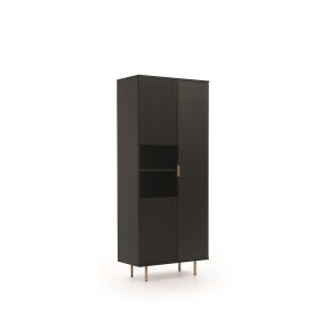 Hohes Regal NUBIA NB-05 Schwarz mit goldenen Füßen